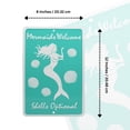 thumbnail image 6 of Mermaids Welcome Shells Optional Funny Metal Wall Art Sign Beach Home Decor Tiki, 6 of 8