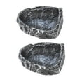 thumbnail image 1 of 2pcs platos de agua reptiles alimentador de tazones de comida para camaleón tortuga de rana cuernos Rectángulo, 1 of 8