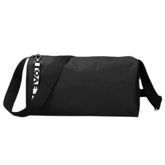 Small Travel Duffel Bag, Gym Bag for Men and Women, Gym, Beach, and Swim, Oxford Cloth, Black