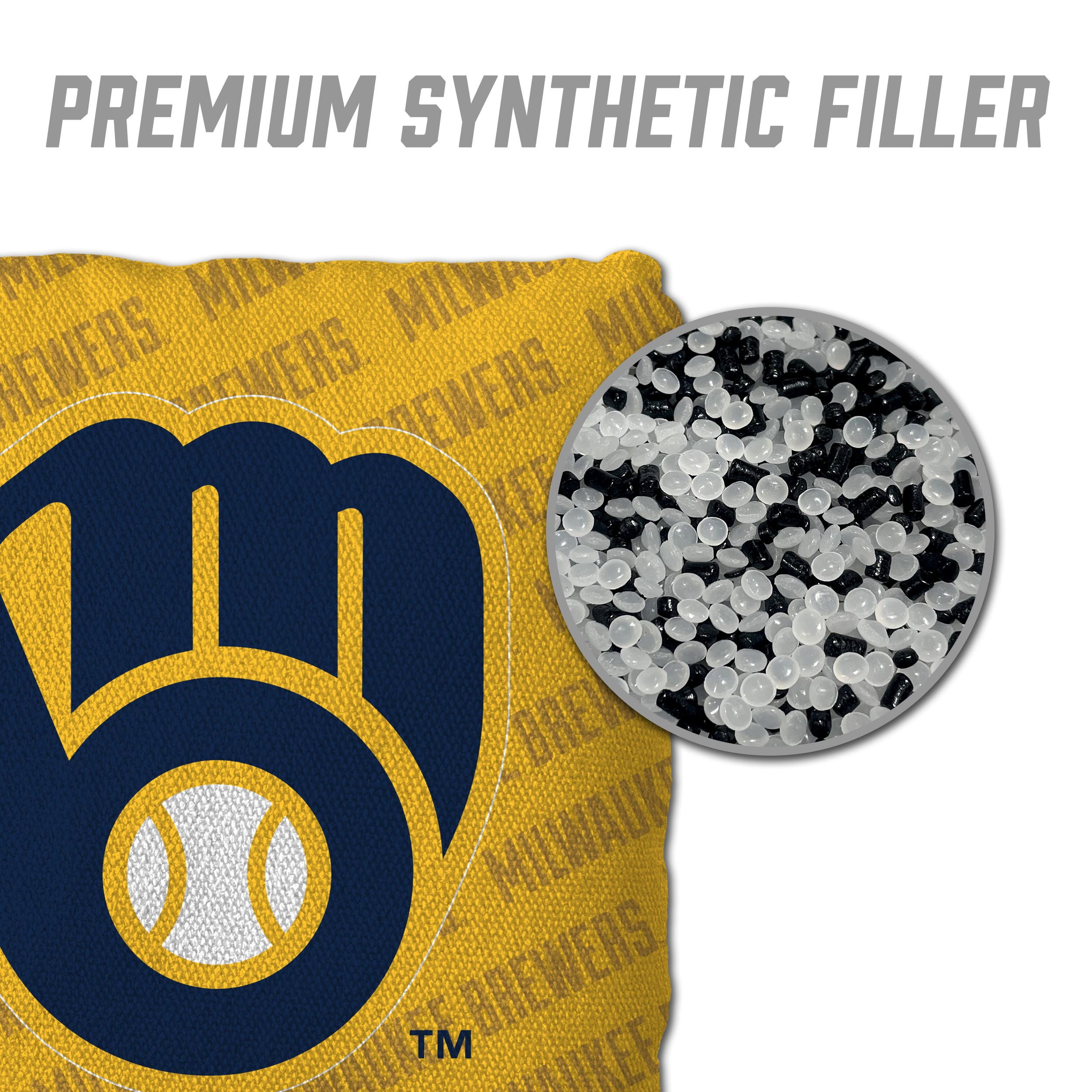 MLB Milwaukee Brewers Cornhole Bags - 4PK - Yellow