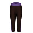 thumbnail image 4 of Stamzod Yoga Pants with Pockets for Women Summer High Waisted Stretch Capri Leggings Casual Slim Fit Plus Size Workout Leggings for Women Purple S, 4 of 7