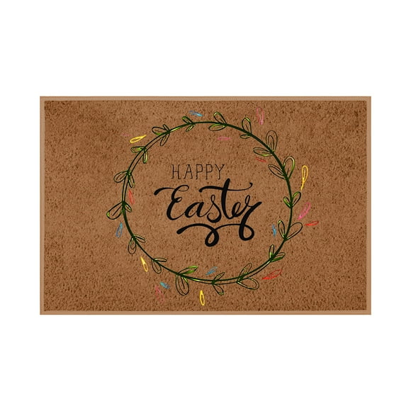 Hearth & Gear Easter Doormat Living Room Floor Mat Family Easter Indoor Outdoor 23.6 Inches By 15.7 Inches Preppy Throw Blanket 8by10 Area Rugs Cute Rug for Bedroom Carpet for Dorm Room Area Rugs
