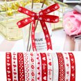 thumbnail image 3 of CSChome DIY Ribbon Love Heart Ribbon – Non fading Elegant Pattern DIY Festival Decoration (10mm), 3 of 7