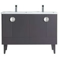thumbnail image 2 of Venezian Collection - 48" Double Rock Gray Bathroom Vanity, - Chrome Handles.&nbsp;, 2 of 9