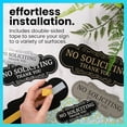 thumbnail image 6 of Premium No Soliciting Sign for House - Made in the USA (Small - 2" x 5", Black with Gold Letters), 6 of 6