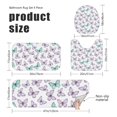 thumbnail image 2 of Butterfly and Purple Teal Pattern Bathroom Rug Set 4 Piece,Includes Contour,Lid Cover,Bath Mat,Non-Slip Extra Soft Absorbent Washable, 2 of 4