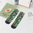 thumbnail image 7 of Rateoe Watercolor Cactuses Pattern Quarter Crew Socks,Toe Seamed Ankle Socks,Cotton Cushioned Breathable Athletic Crew Sports Socks, 7 of 7