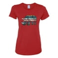 thumbnail image 2 of Plaid Paisley Retro Vintage Rhino Animal Lover Womens Graphic T-Shirt, Red, 3XL, 2 of 4
