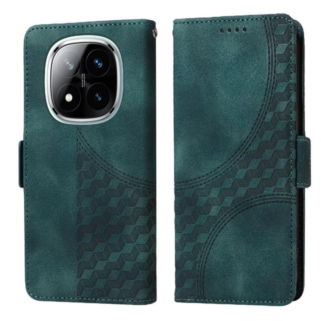 Funda GANGXUN para Xiaomi Redmi Note 14 Pro 5G con diseño acolchado elegante, cuero PU, protección total y ajuste preciso