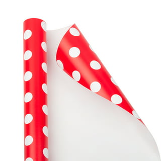 Jam Paper Wrapping Paper Rolls - 40 Sq ft. - Christmas Red & White Jumbo Striped - Sold Individually