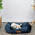 thumbnail image 4 of Modern Threads Medium Luxury Velvet Tufted-Style Dog Bed, Denim, 4 of 4
