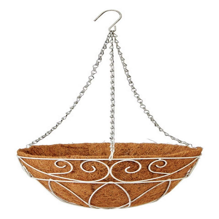 Panacea Steel Hanging Basket White Panacea Steel Hanging Basket White
