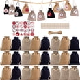 thumbnail image 2 of Bolsa con cordón para Calendario de Adviento de Navidad, bolsa colgante con cuenta regresiva para Calendario de Navidad, 24 días de regalo, 2 of 4