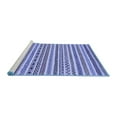 thumbnail image 2 of Ahgly Company Machine Washable Indoor Square Abstract Blue Modern Area Rugs, 7' Square, 2 of 4