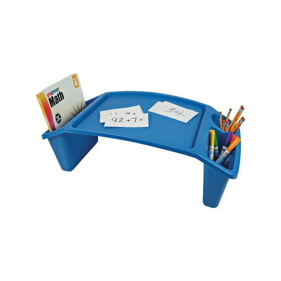 23.35 in. W x 12 in. D x 8.53 in. H Antimicrobial Lap Desk - Rectangular Blue