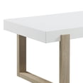 thumbnail image 4 of Nordic Coffee Table 47 Inch - Modern White Tabletop, Sleek Design, Living Room Accent Table, 4 of 5