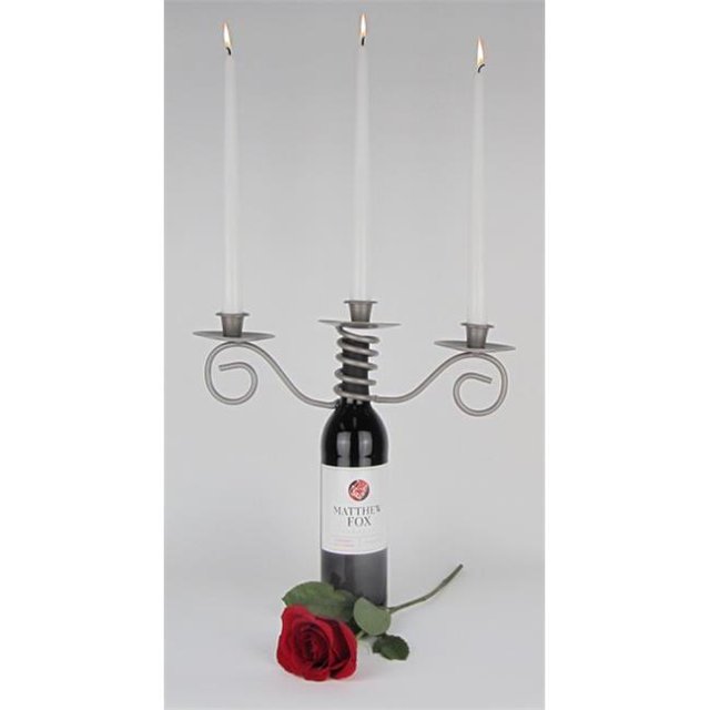 Metrotex Conçoit 29059 3-Taper Chandelier Bouteille Topper-Pewter Poudre Finition