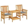 thumbnail image 2 of vidaXL Patio Bistro Set Table and Chairs Conversation Set Solid Acacia Wood, 2 of 7