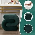 thumbnail image 4 of BISHE Modern S-Shaped Ottoman, Upholstered Footstool Bench for Bedroom, Living Room, Makeup Room or Entryway, Soft and Stylish Pouf Stool or Shoe Bench (Green Velvet), 4 of 7