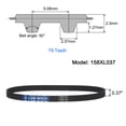 thumbnail image 2 of 2 Packs 158XL 037 Timing Belt 79 Teeth Rubber Geared Cogged Belt, 0.37" Width, 0.20" Pitch, 2 of 5