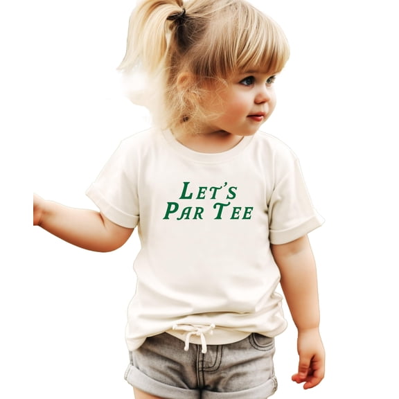 Let's Par Tee Shirt for Men Women Youth and Kids Golf Tee Vintage Green shirt Adult Medium Natural Shirt 3T