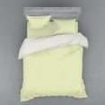 thumbnail image 2 of Ambesonne Nature Bedding Set 3 Pcs, Geometric Spring Leaves, Twin, Green White, 2 of 3