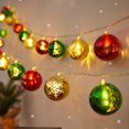 thumbnail image 5 of Cadena de luces navideñas, 10 pies, 20 LED, funciona con pilas, decoración interior, bolas de luces navideñas para decoración de fiestas navideñas, 5 of 5