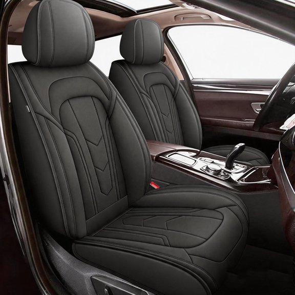 AOMSAZTO Car Full Seat Covers Fit for Mazda CX5 2013-2024 2025 Faux Leather Waterproof Automotive Seat Cushion(2 Row 5 Seat,Black)