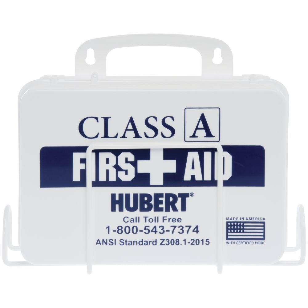HUBERT® First Aid Kit with White Plastic Case Class A - 10" L x 3" D x 7" H