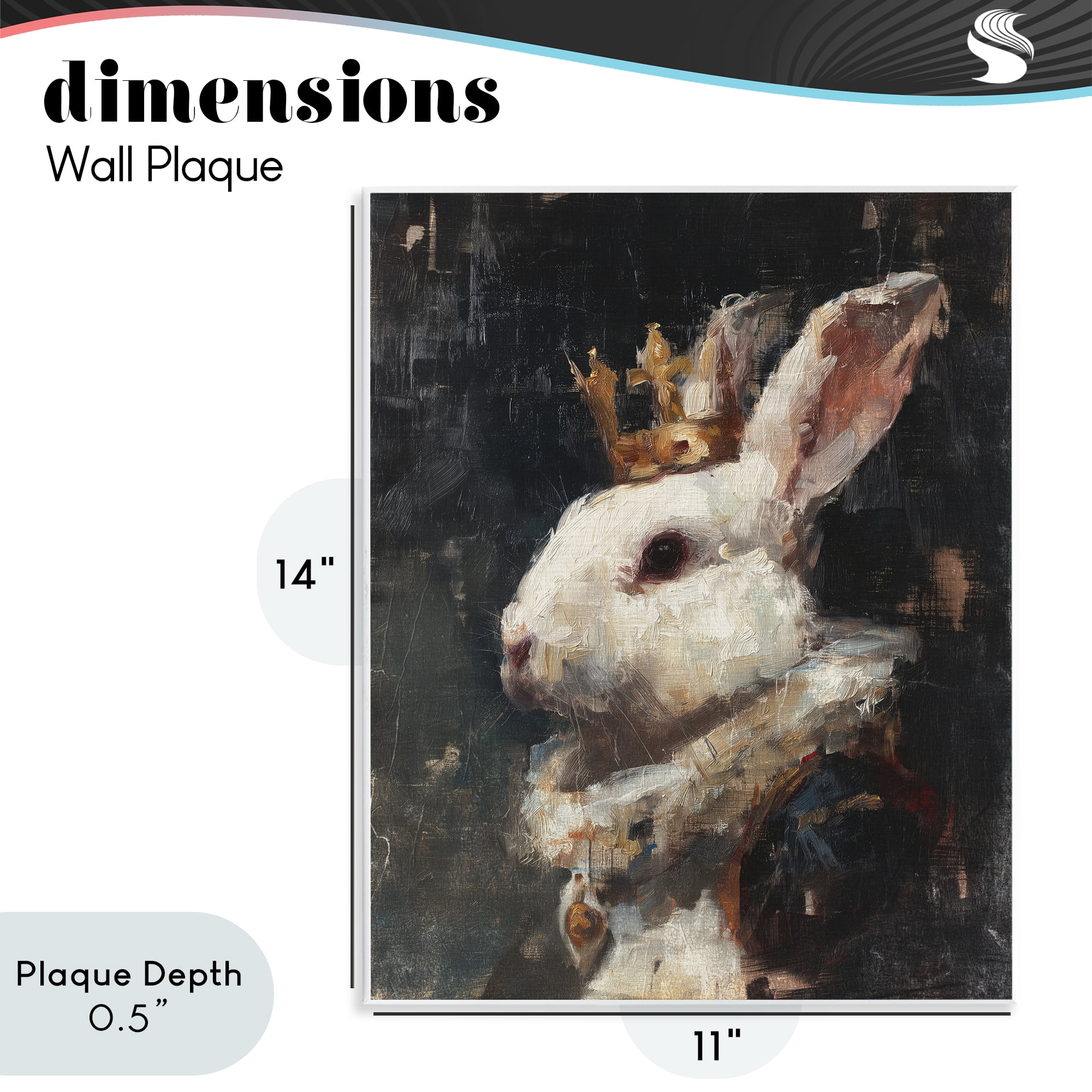 Stupell Industries Regal Monarch Rabbit Wall Plaque Art, design by Svetlana Aleynikova