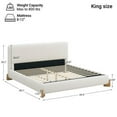 thumbnail image 2 of King Size Bedframe, Uhomepro Elegant Boucle Upholstered Bed, A Luxurious and Cofortable Bedroom Centerpiece, King Size, White, 2 of 7