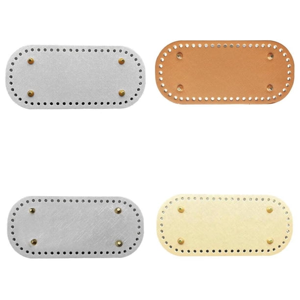 Almohadilla Inferior BLESIY de Cuero para bolsos de Bricolaje Gris Marrón plata