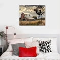 thumbnail image 5 of Shiartex Farmhouse Wall Art - Old Barn&amp;Truck Canvas Pictures Wall Art, Country Windmill Landscape Prints, Farm Horse Framed Artwork for Home Wall Decor 20x16in, 5 of 6
