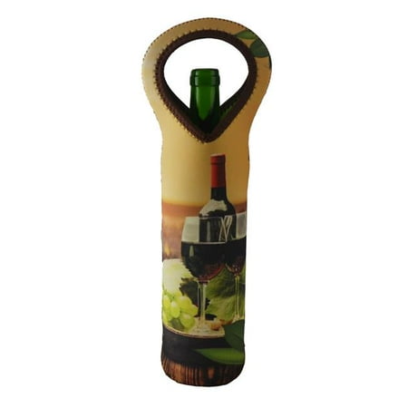 

Three Star YN2002 Neoprene Bottle Holder With Glasses & Leaves