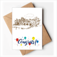 thumbnail image 1 of Charles Bridge Prague Czech Landmark Wedding Cards Congratulations Greeting Envelopes, 1 of 3