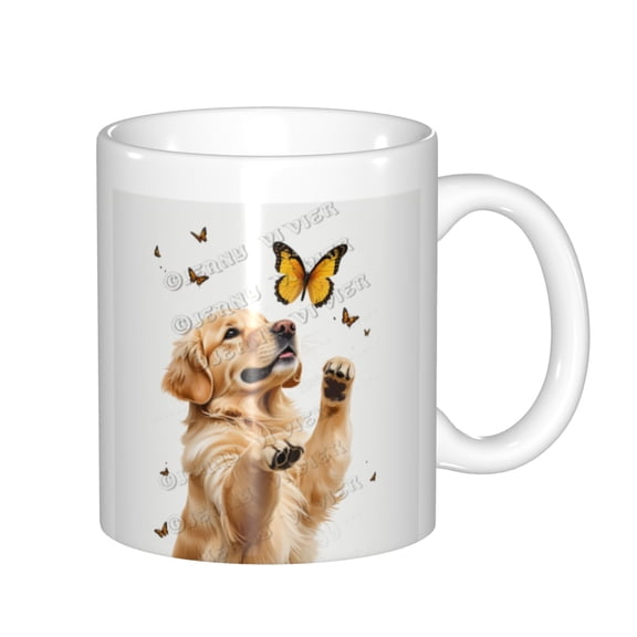 Golden Retriever Mug Cup,Golden Retriever Ceramic Mug-11oz Coffee Milk Tea Mug Cup,Gifts For Dog Lovers Golden Retriever Mom Dog Mom Women Men Teen Girls,Pet Lovers Coworkers Gifts