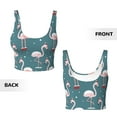 thumbnail image 5 of Picia Flamingo Sports Bra for Women,Padded Strappy Sports Bras Medium Support Yoga Bra with Removable Cups,Running Yoga Bra-Medium, 5 of 9