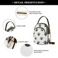 thumbnail image 4 of FORMRS Crossbody Bag for Women Quilted Travel Shoulder Cell Phone Purse with Chain Strap Handbag, Black Cartoon Cat Paw, 4 of 7