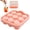 Pink, variant on Rose Ice Cube Tray - 9 Cavity Silicone Rose Ice Mold - Decorative Flower Ice Maker for Cocktails Whiskey - 1 Tray - Pink