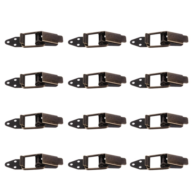 DEEPCRAFF 12Pcs Iron Toggle Latch with Spring Loaded Pin for Cabinet Door Latch 2.5X1.1in