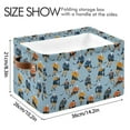 thumbnail image 4 of Yayeee 2 Pack Canvas Storage Basket with Handles for Shelves Fabric Bins Closet Organizer, Cartoon Hockey Pattern, 4 of 8