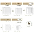 thumbnail image 2 of MALACASA, 60-Piece Porcelain Dinnerware Set, Ivory White Dish Plate Sets, Series Joesfa, 2 of 7