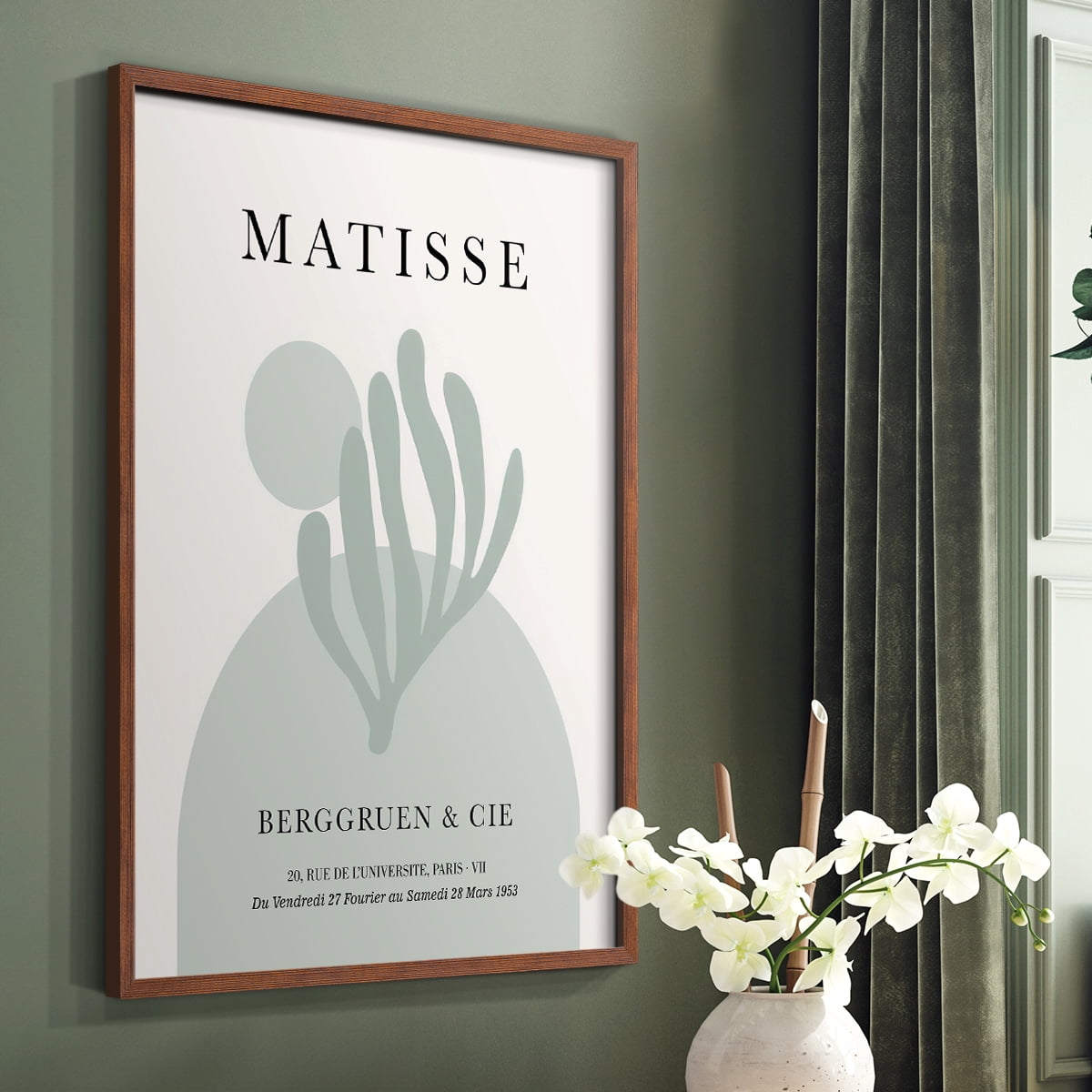 Matisse CLXXIV Framed Print in Brown Solid Wood 8 x 10 Framed Print