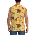 thumbnail image 4 of Lsque Cute Animals Print Men's Cotton Blend Sleeveless Muscle Shirts (S-3XL)- Moisture Wicking, Odor Protection, UPF 30+,Large, 4 of 8