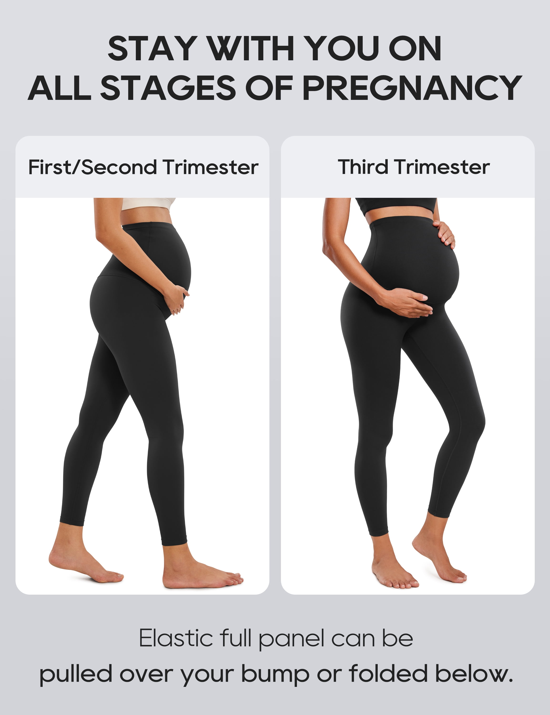 CRZ YOGA Womens Butterluxe Maternity Leggings over the Belly 25'' Soft Workout Yoga Pregnancy Pants