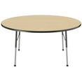 thumbnail image 3 of ECR4Kids 60in Round Premium Thermo-Fused Adjustable Activity Table Maple/Black/Black - Standard Ball, 3 of 4