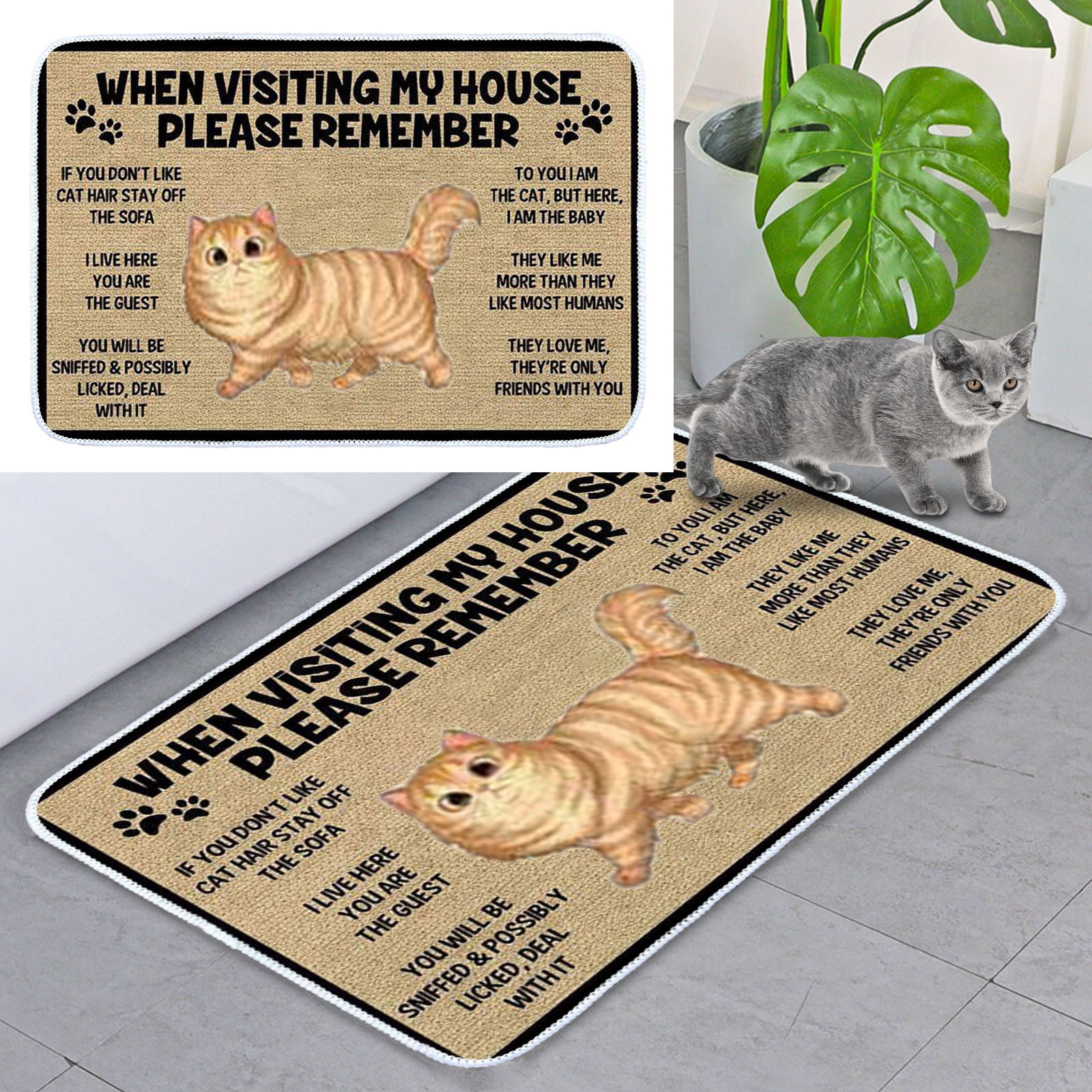 onhuon keep in mind when visiting the house personalized door mats
