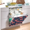 thumbnail image 5 of Dailycode Dishwasher Magnet Cover Magnetic Fridge Door Cover Home Kitchen Decor, Red Bow and Star, 23"x 26", 5 of 6