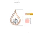 thumbnail image 3 of ANGARA Lab Grown Floating Diamond Tulip Pendant for Women in 14K Rose Gold (Size-6.1mm| Color-F-G| Clarity-VS) | April Birthstone, Anniversary, Jewelry Gift for Women | Lab-Grown Diamond Necklace, 3 of 7