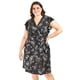 thumbnail image 4 of Vestido Estampado Flores Roman Fashion Tallas Extras 8867-13 Negro Flores Talla 40, 4 of 6